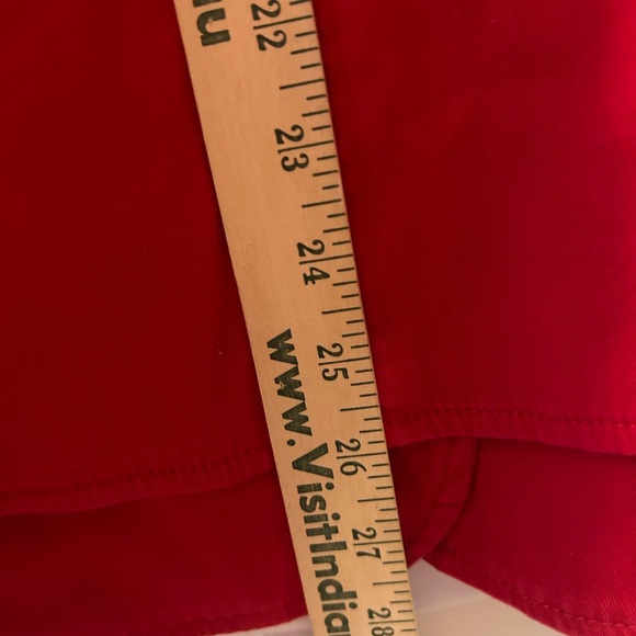 CLASSIC BLUES RED DENIM SHACKET BUTTON POCKETS 2X vintage - Picture 7 of 8